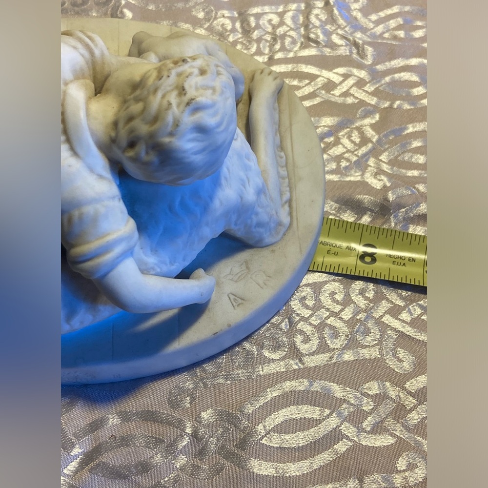 Adèle Rudenschöld Gustavsberg Sweden Porcelain Sculpture Boy & Dog - Picture 8 of 8